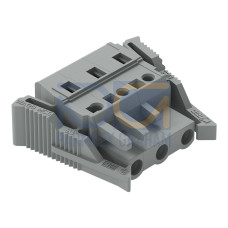 1-conductor female connector, CAGE CLAMP&reg;, 2.5 mm&sup2;, gray