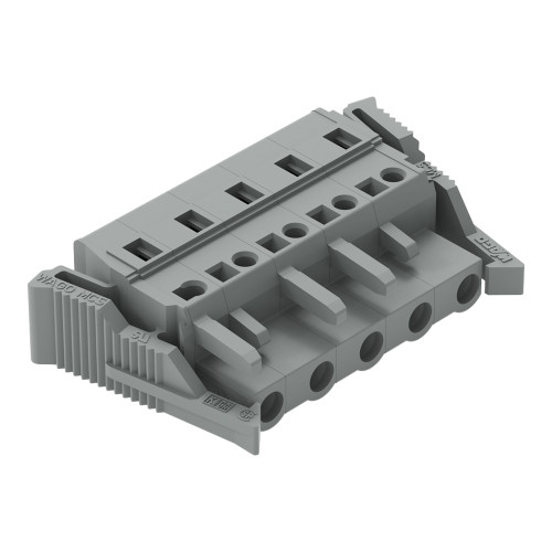 1-conductor female connector, CAGE CLAMP&reg;, 2.5 mm&sup2;, gray