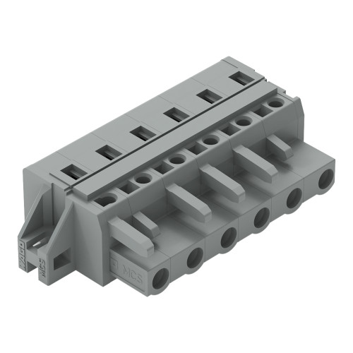 1-conductor female connector, CAGE CLAMP&reg;, 2.5 mm&sup2;, gray