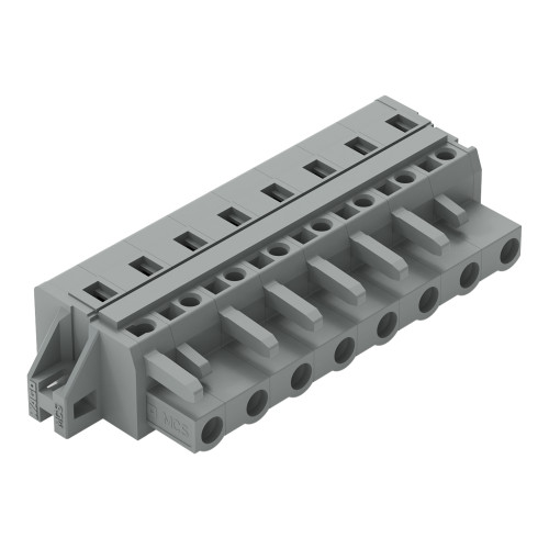 1-conductor female connector, CAGE CLAMP&reg;, 2.5 mm&sup2;, gray