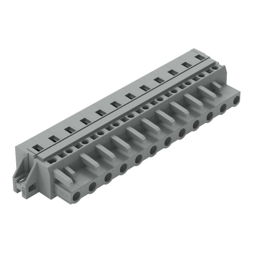 1-conductor female connector, CAGE CLAMP&reg;, 2.5 mm&sup2;, gray