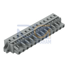 1-conductor female connector, CAGE CLAMP&reg;, 2.5 mm&sup2;, gray