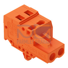 1-conductor female connector, CAGE CLAMP&reg;, 2.5 mm&sup2;, orange