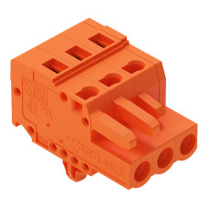1-conductor female connector, CAGE CLAMP&reg;, 2.5 mm&sup2;, orange