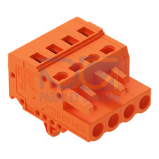 1-conductor female connector, CAGE CLAMP&reg;, 2.5 mm&sup2;, orange