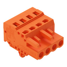 1-conductor female connector, CAGE CLAMP&reg;, 2.5 mm&sup2;, orange