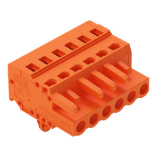 1-conductor female connector, CAGE CLAMP&reg;, 2.5 mm&sup2;, orange