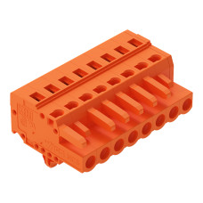 1-conductor female connector, CAGE CLAMP&reg;, 2.5 mm&sup2;, orange