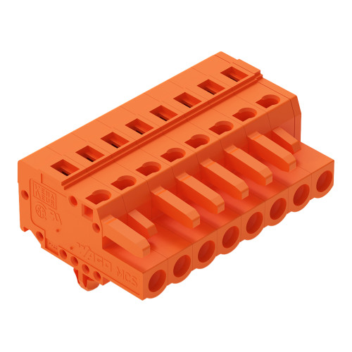 1-conductor female connector, CAGE CLAMP&reg;, 2.5 mm&sup2;, orange
