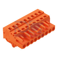 1-conductor female connector, CAGE CLAMP&reg;, 2.5 mm&sup2;, orange