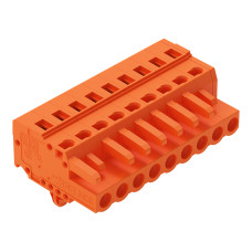 1-conductor female connector, CAGE CLAMP&reg;, 2.5 mm&sup2;, orange
