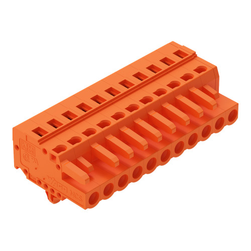 1-conductor female connector, CAGE CLAMP&reg;, 2.5 mm&sup2;, orange