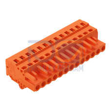 1-conductor female connector, CAGE CLAMP&reg;, 2.5 mm&sup2;, orange