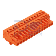 1-conductor female connector, CAGE CLAMP&reg;, 2.5 mm&sup2;, orange