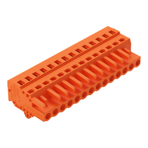 1-conductor female connector, CAGE CLAMP&reg;, 2.5 mm&sup2;, orange