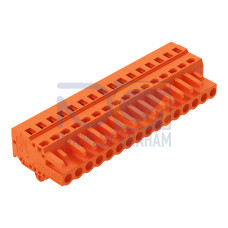 1-conductor female connector, CAGE CLAMP&reg;, 2.5 mm&sup2;, orange