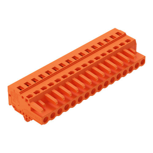 1-conductor female connector, CAGE CLAMP&reg;, 2.5 mm&sup2;, orange