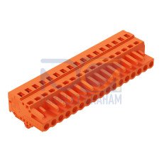 1-conductor female connector, CAGE CLAMP&reg;, 2.5 mm&sup2;, orange