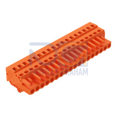 1-conductor female connector, CAGE CLAMP&reg;, 2.5 mm&sup2;, orange