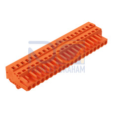 1-conductor female connector, CAGE CLAMP&reg;, 2.5 mm&sup2;, orange