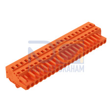 1-conductor female connector, CAGE CLAMP&reg;, 2.5 mm&sup2;, orange