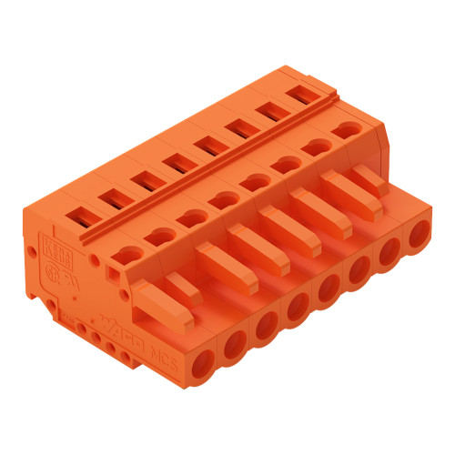 1-conductor female connector, CAGE CLAMP&reg;, 2.5 mm&sup2;, orange
