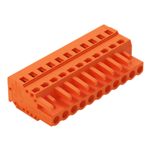 1-conductor female connector, CAGE CLAMP&reg;, 2.5 mm&sup2;, orange