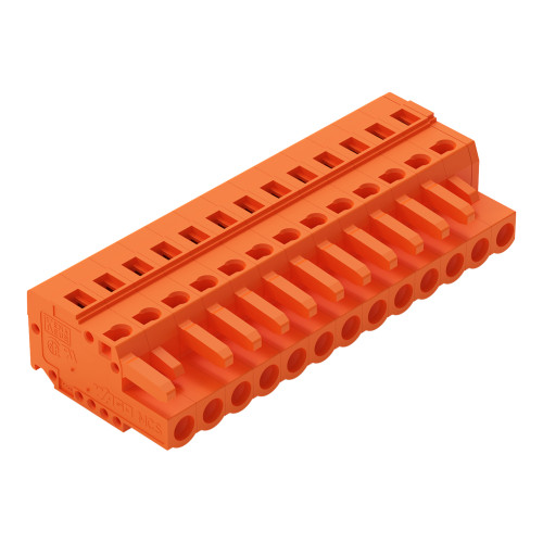 1-conductor female connector, CAGE CLAMP&reg;, 2.5 mm&sup2;, orange