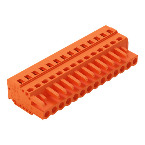 1-conductor female connector, CAGE CLAMP&reg;, 2.5 mm&sup2;, orange