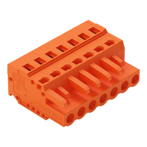1-conductor female connector, CAGE CLAMP&reg;, 2.5 mm&sup2;, orange