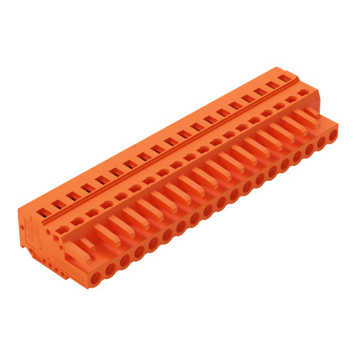 1-conductor female connector, CAGE CLAMP&reg;, 2.5 mm&sup2;, orange
