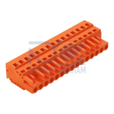 1-conductor female connector, CAGE CLAMP&reg;, 2.5 mm&sup2;, orange
