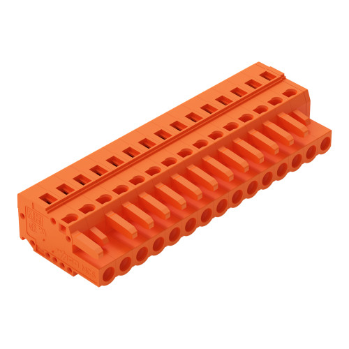 1-conductor female connector, CAGE CLAMP&reg;, 2.5 mm&sup2;, orange