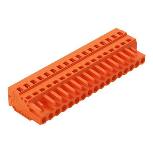 1-conductor female connector, CAGE CLAMP&reg;, 2.5 mm&sup2;, orange