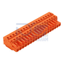 1-conductor female connector, CAGE CLAMP&reg;, 2.5 mm&sup2;, orange