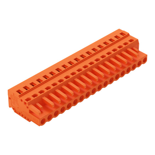 1-conductor female connector, CAGE CLAMP&reg;, 2.5 mm&sup2;, orange