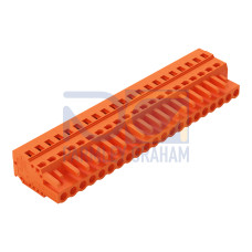 1-conductor female connector, CAGE CLAMP&reg;, 2.5 mm&sup2;, orange
