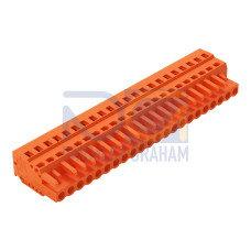 1-conductor female connector, CAGE CLAMP&reg;, 2.5 mm&sup2;, orange