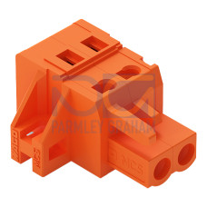1-conductor female connector, CAGE CLAMP&reg;, 2.5 mm&sup2;, orange