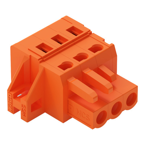 1-conductor female connector, CAGE CLAMP&reg;, 2.5 mm&sup2;, orange