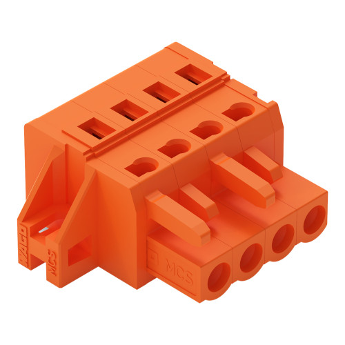1-conductor female connector, CAGE CLAMP&reg;, 2.5 mm&sup2;, orange