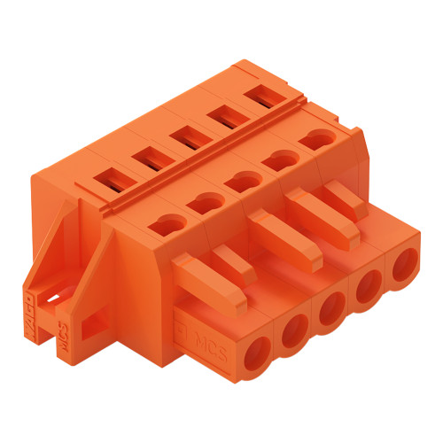 1-conductor female connector, CAGE CLAMP&reg;, 2.5 mm&sup2;, orange