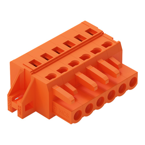1-conductor female connector, CAGE CLAMP&reg;, 2.5 mm&sup2;, orange
