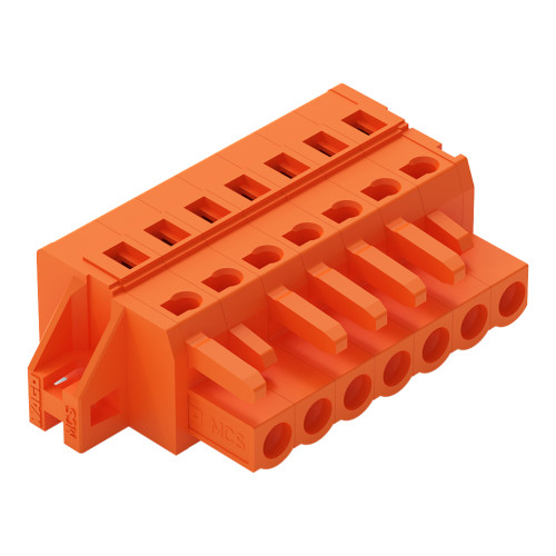 1-conductor female connector, CAGE CLAMP&reg;, 2.5 mm&sup2;, orange