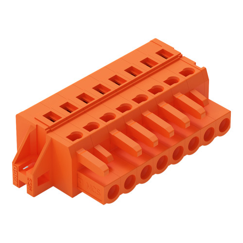 1-conductor female connector, CAGE CLAMP&reg;, 2.5 mm&sup2;, orange