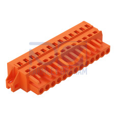 1-conductor female connector, CAGE CLAMP&reg;, 2.5 mm&sup2;, orange