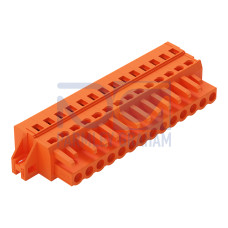 1-conductor female connector, CAGE CLAMP&reg;, 2.5 mm&sup2;, orange