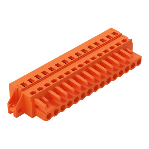 1-conductor female connector, CAGE CLAMP&reg;, 2.5 mm&sup2;, orange