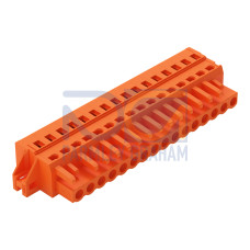 1-conductor female connector, CAGE CLAMP&reg;, 2.5 mm&sup2;, orange
