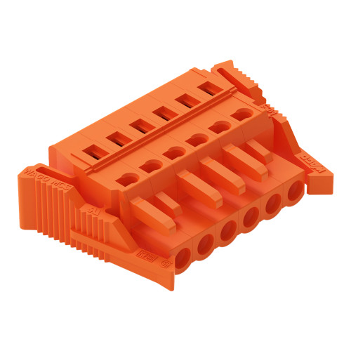 1-conductor female connector, CAGE CLAMP&reg;, 2.5 mm&sup2;, orange